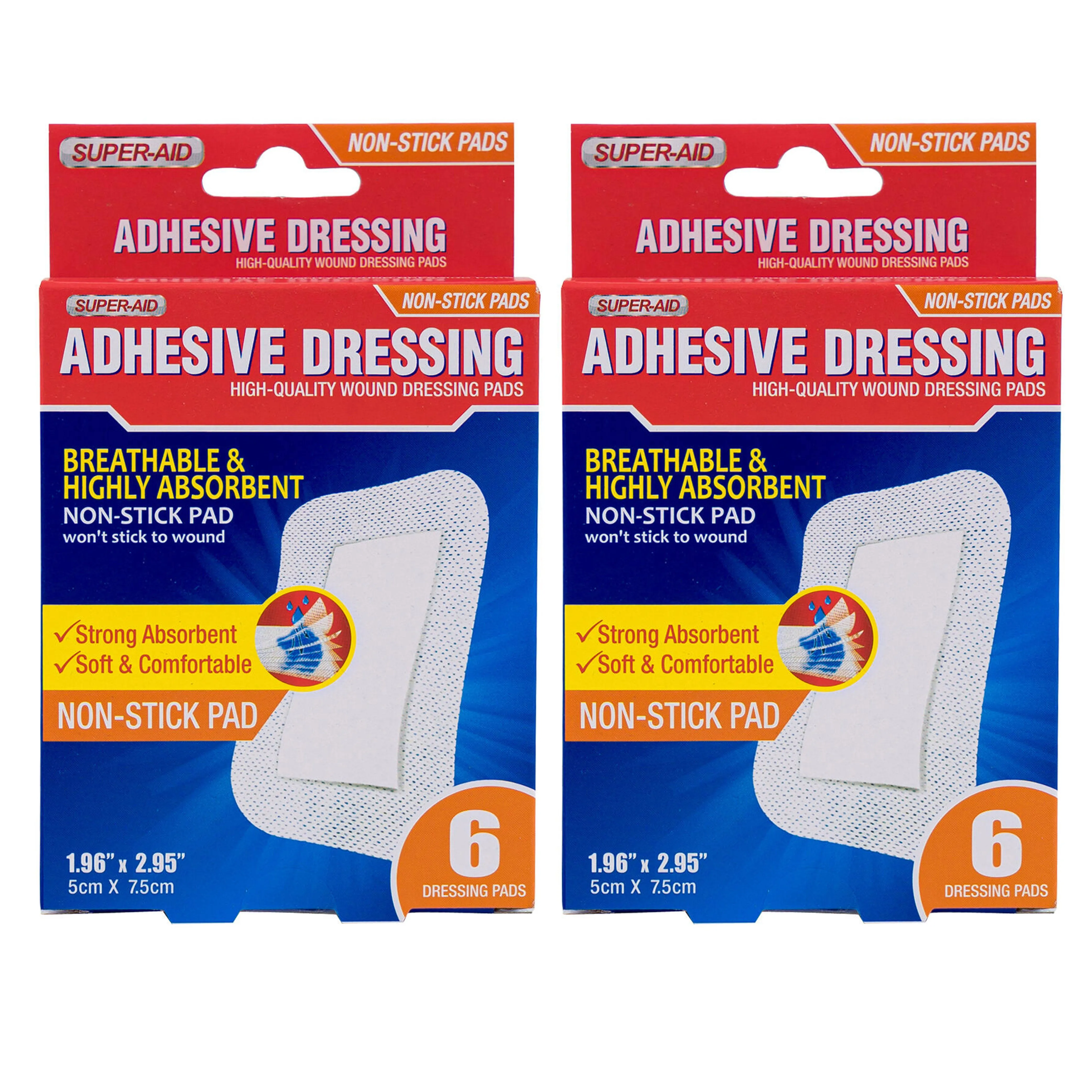 12 PC Adhesive Bandage Dressing Pads First Aid Kit Sterile Non Stick Wound Care