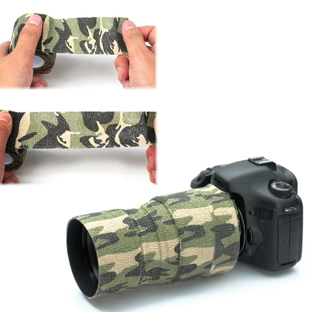 6PC Self Adhesive Tactical Protective Camouflage Bandage Wrap Hunt Gun First Aid