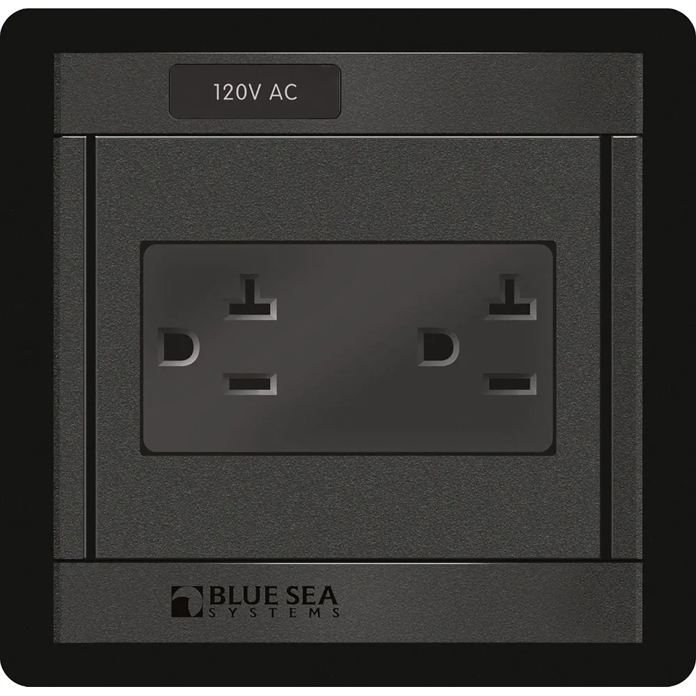 Blue Sea 1479 360 Panel - 120V AC DUal Outlet [1479]