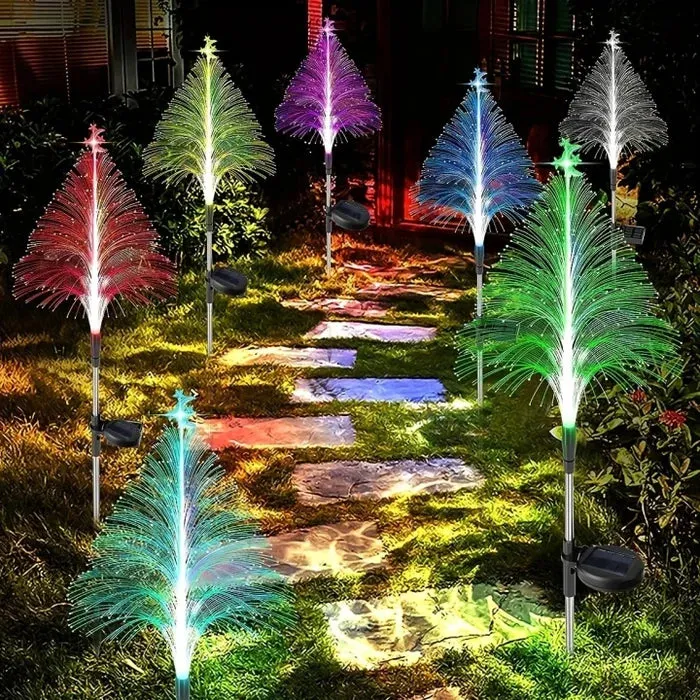 Christmas Gift7 Color Changing Solar Christmas Trees Lights