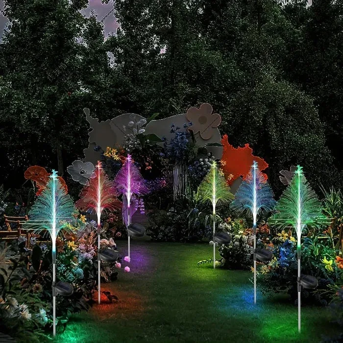Christmas Gift7 Color Changing Solar Christmas Trees Lights