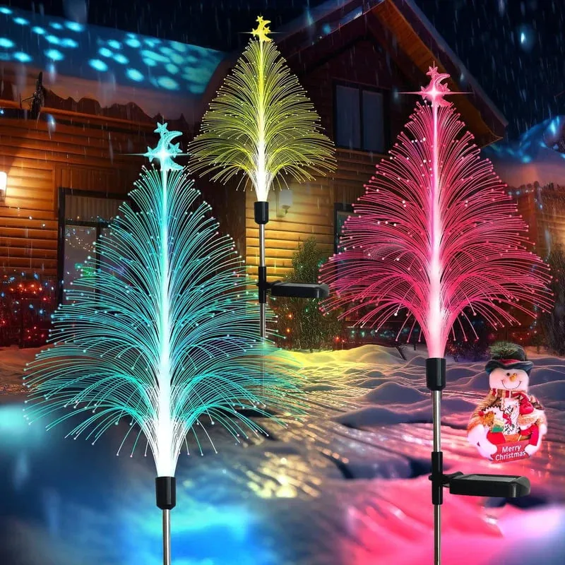 Christmas Gift7 Color Changing Solar Christmas Trees Lights