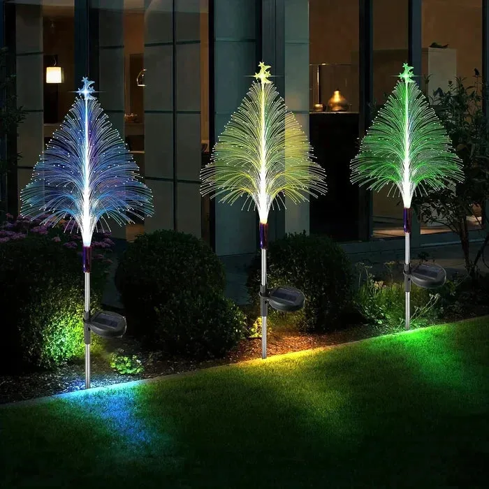 Christmas Gift7 Color Changing Solar Christmas Trees Lights
