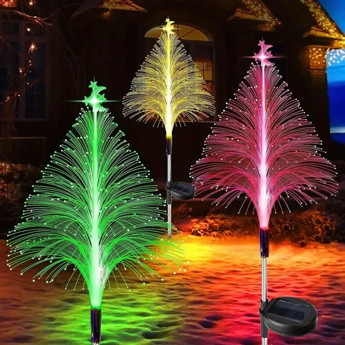 Christmas Gift7 Color Changing Solar Christmas Trees Lights