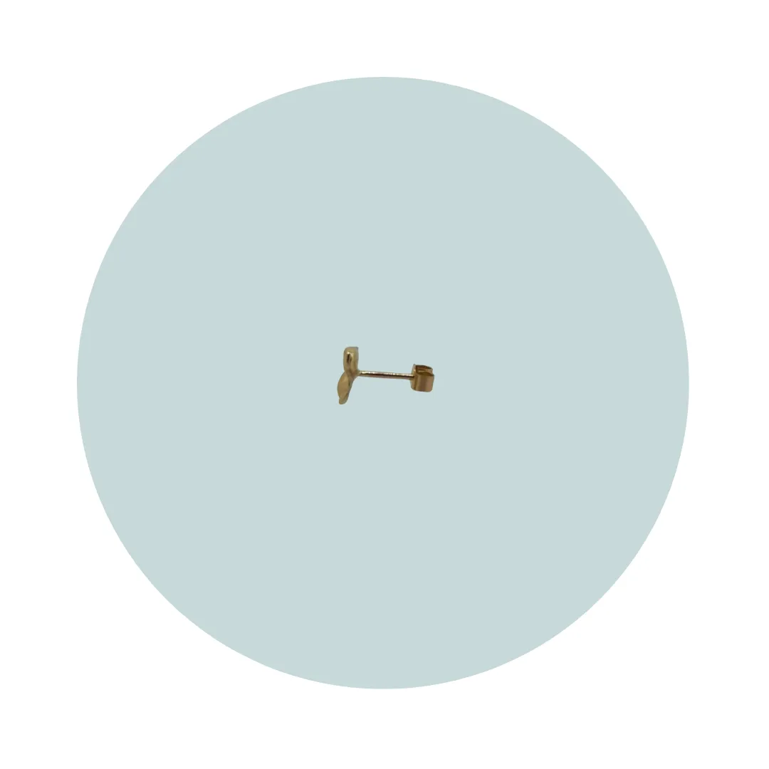 Flow Gold Stud Earring #6