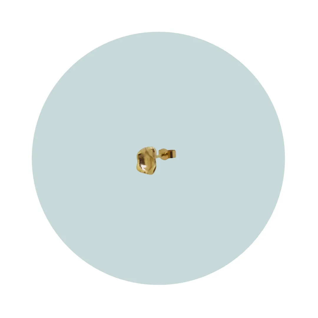 Flow Gold Stud Earring #6
