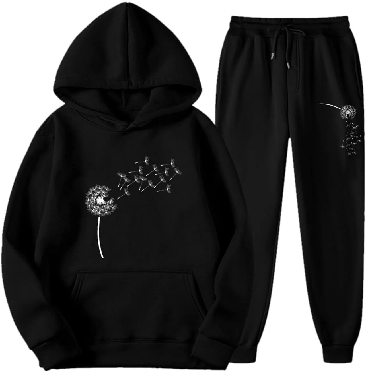 LCMTWX Baggy Womens Joggers Sweatpants and Winter Leisure Solid Color Hooded Sweater Pants with Clothes 2023 with Pockets